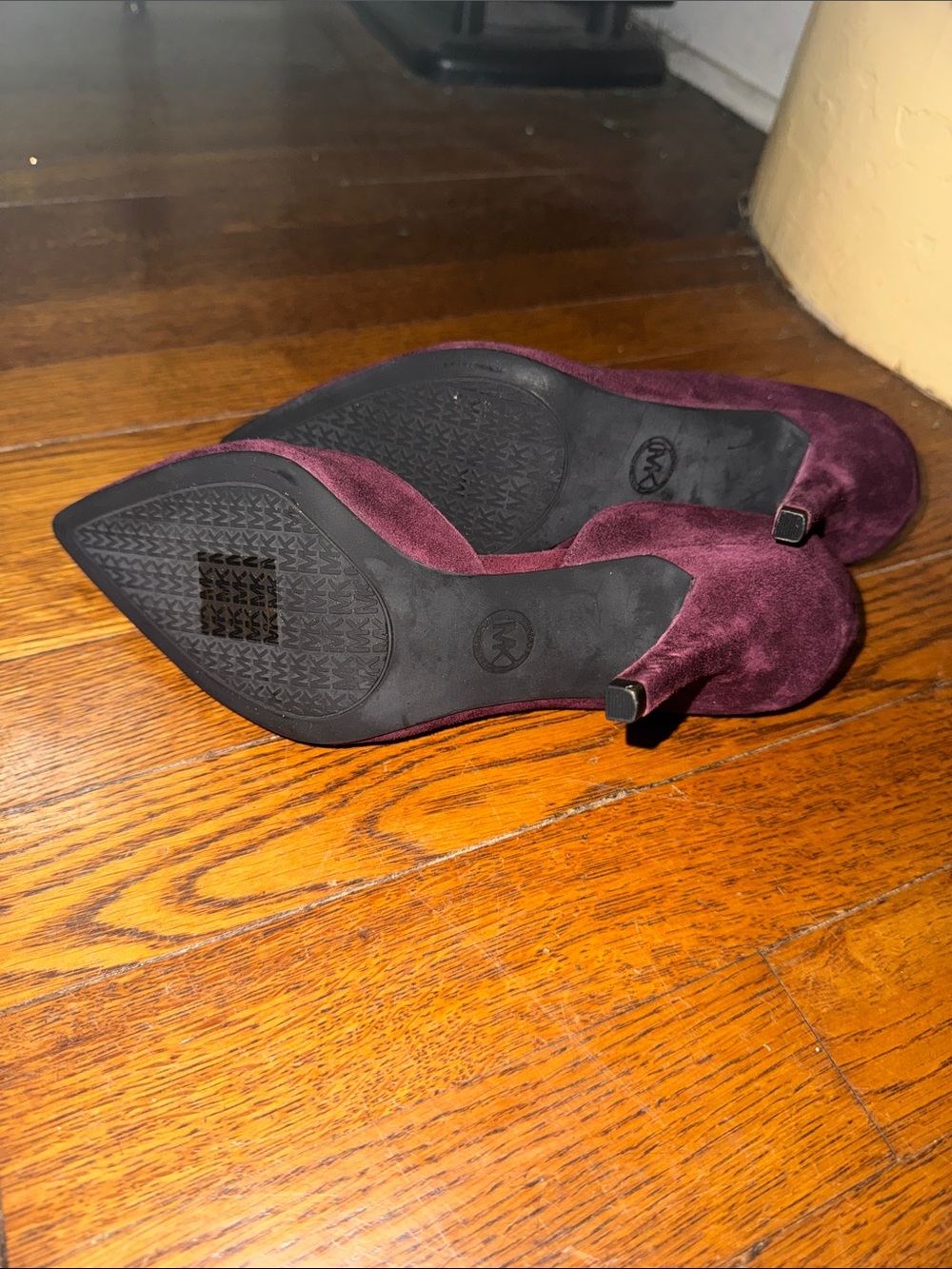 Michael Kors Deep Plum Suede Pointed-Toe Pumps - Picture 5 of 5